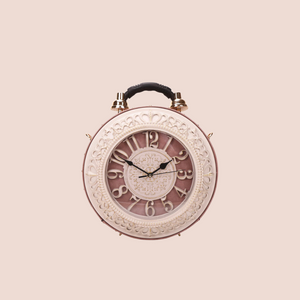 Pink pale pink Big clock bag